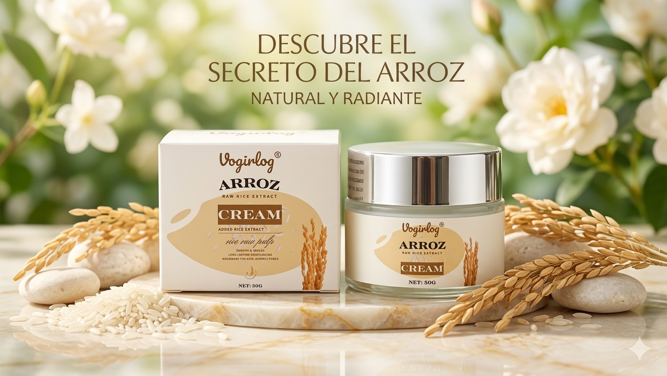 Crema facial de arroz