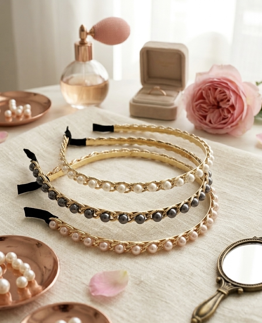 Diadema de perla grande