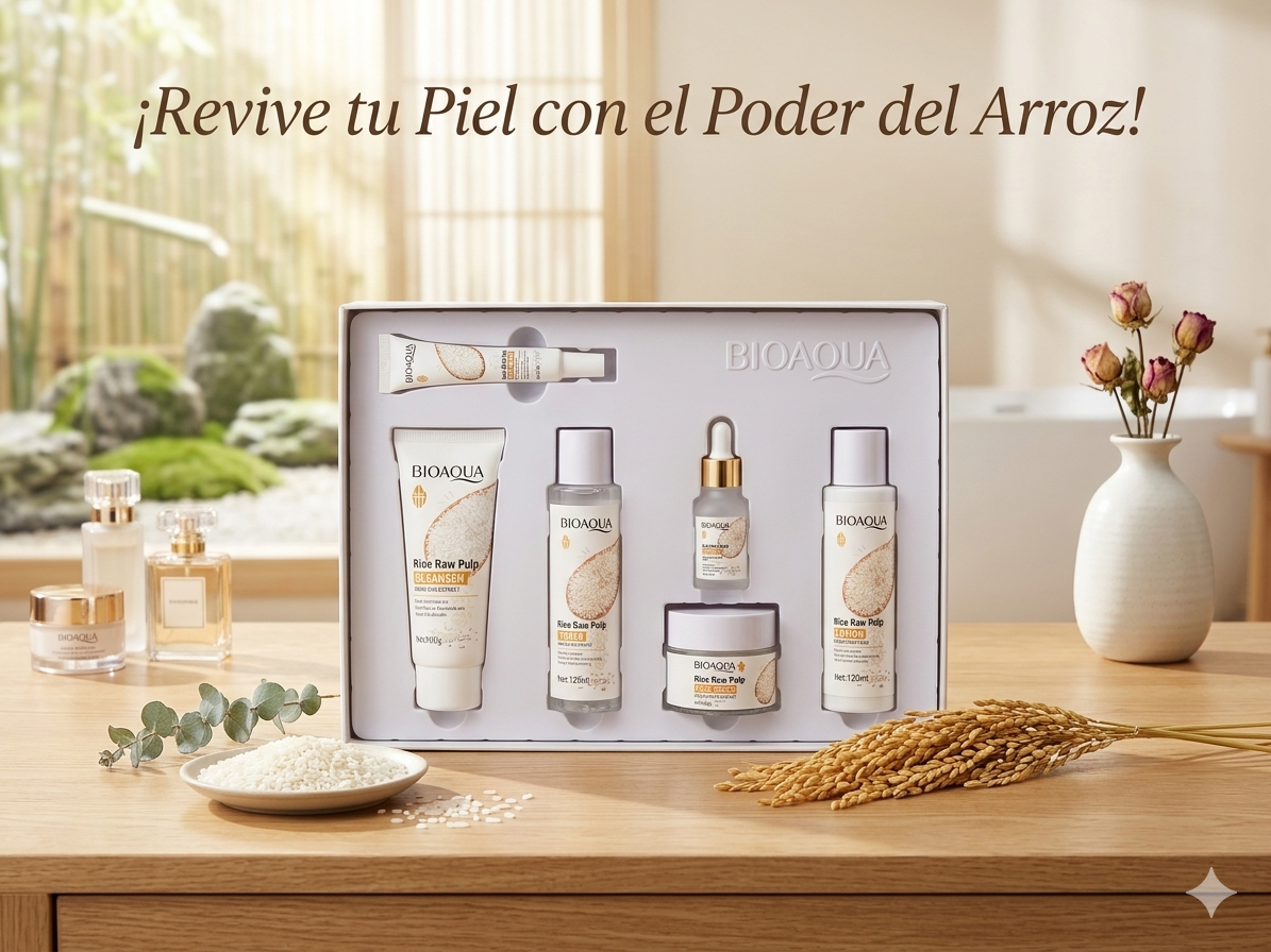 Kit de Skincare de arroz BIOAQUA